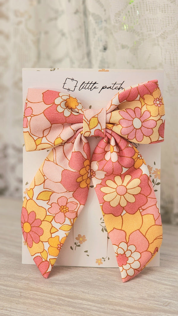 Retro Bow(Pink/Orange)